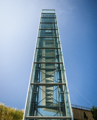 Illustration for article titled Ride an Outdoor Elevator to a Walkway in the Sky